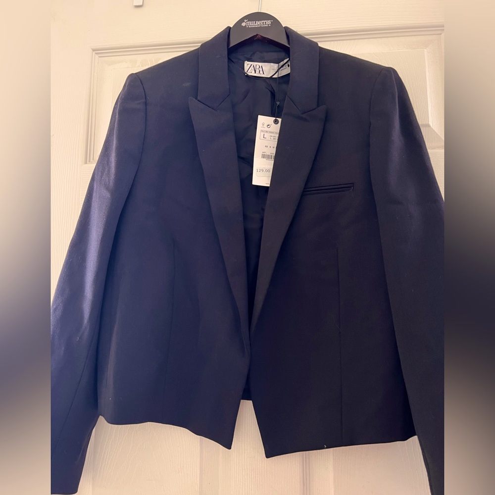 ZARA BLACK CROPPED BLAZER